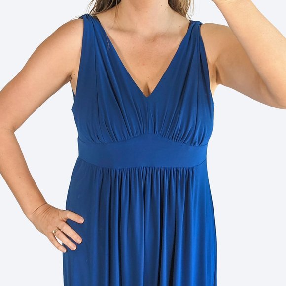 NWT Tiana B Royal Blue Sleeveless Maxi Dress with Ruffle, XL - Picture 8 of 13
